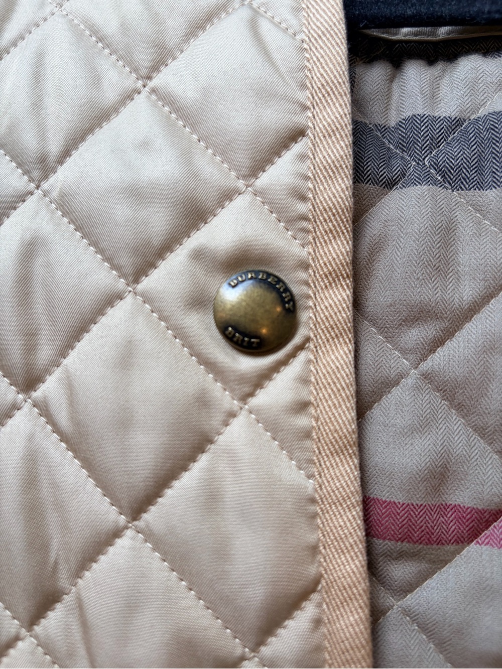 Burberry Brit Quilted Tan Jacket Small. Like new. Classic/Old Money/NonSmoking - Picture 5 of 9